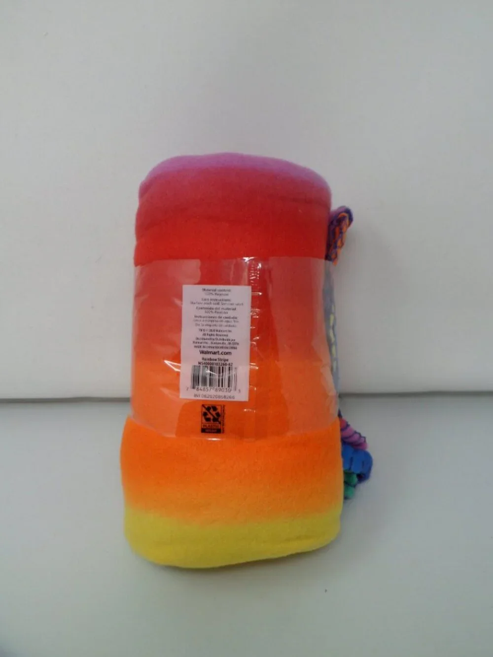 Rainbow Color Fleece Throw